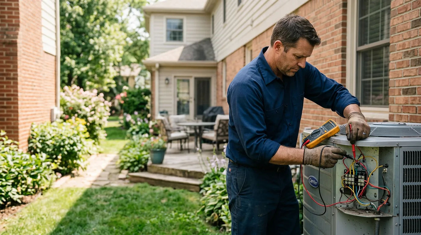 HVAC technician working near Richfield, OH